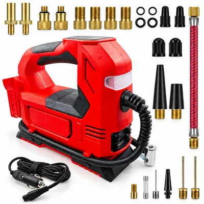 Produktbild von Akku-Kompressor für Makita 18V Akku, Elektrische Luftpumpe mit Digital-Manometer & LED, Reifenfüller für Auto, Motorrad, Fahrrad & Bälle, ohne Akku