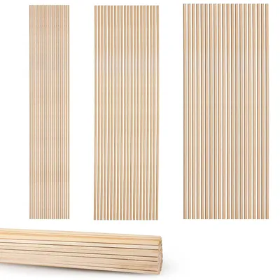 Immagine prodotto di TRANKIELO® - 150 bastoncini quadrati in legno da 12 pollici - Legno di balsa naturale, ideale per progetti fai-da-te e decorazioni