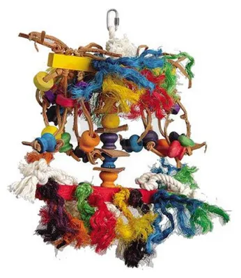 Produktbild von Papageienspielzeug mit viel Zubehör 39cm