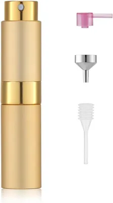Zdjęcie produktu dla Napełniany atomizer do perfum 10 ml, Złota butelka podróżna, Aluminium i szkło, do perfum i wody toaletowej