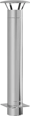 Zdjęcie produktu dla vidaXL Przedłużenie kominka srebrne 35 x 35 x 132 cm stal nierdzewna