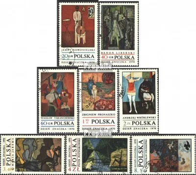 Produktbild von Briefmarken Polen 1970 Mi 2032-2039 (kompl.Ausg.) gestempelt Tag der Briefmarke - Moderne Malerei