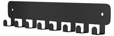 Wandschlüsselhalter mit 8 Haken, selbstklebend, schwarz