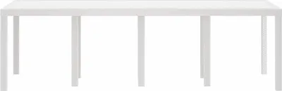 Immagine prodotto di vidaXL Tavolo da giardino bianco 250 x 100 x 73 cm in poly rattan