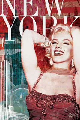 Produktbild von Monroe, Marilyn - Poster - New York + 1 Ü-Poster der Grösse 61x91,5cm