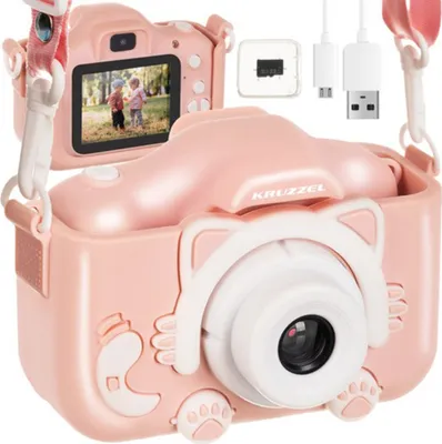 Produktbild von Kruzzel 22296 Dětský digitální fotoaparát 32 GB růžový