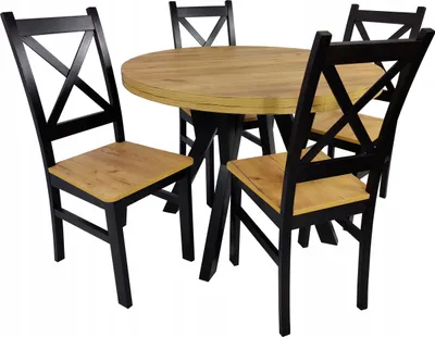 Obrázek produktu pro Kulatý skládací stůl Ø100/200 Craft 4 židle