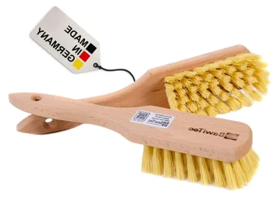 Produktbild von Stielbürsten Reinigungsbürsten Schrubberbürsten Handbürsten Harte Borsten weiche Borsten Holzbürsten Verschiedene (gelb 2X 26,5cm)