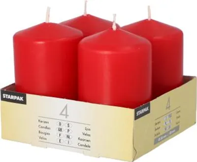 Produktbild von Stumpenkerzen Ø 50 mm · 80 mm rot