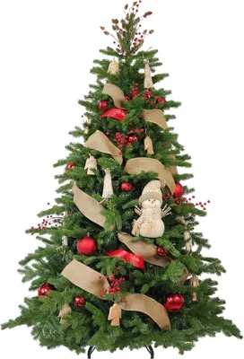 Produktbild von Geschmückter künstlicher Weihnachtsbaum mit 105 Ornamenten THE MYSTERY OF THE FOREST 240 cm Baum mit Ständer und Weihnachtsornamenten