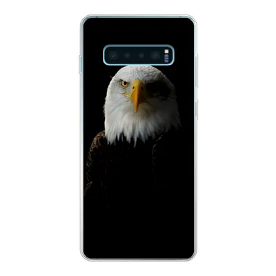 Produktbild von MuchoWow® Handyhülle Schutzhülle Hülle für Samsung Galaxy S10 Plus Adler - Vogel - Schwarz Silikon Softcase Handy Hülle - Schutzhülle