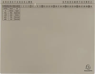 Produktbild von Exacompta 25x Exaflex Standard, Hängehefter mit 1x Abheft, Grau, 371110B
