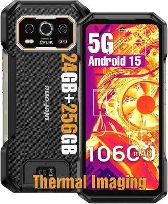 Produktbild von Ulefone Armor 27T Pro+ Outdoor Smartphone 5G Android 15 Handy 24GB+256GB/SD-2TB 10600mAh/33W, 6.78'' FHD+ 120Hz mit Wärmebildkamera, 64MP/GPS/NFC/OTG
