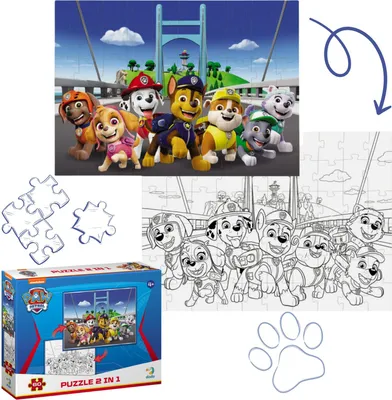 Obrázok produktu pre Puzzle 60 Tlapková patrola 2 v 1