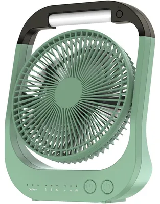 Produktbild von USB Tischventilator 10000mAh wiederaufladbar 4 Geschwindigkeiten 180° drehbar mit LED Licht Timer