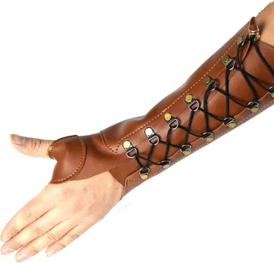 Produktbild von Armschutz aus Kunstleder für Bogenschießen, Handschutz, Langbogen-Jagdausrüstung, Bogenschießausrüstung, Outdoor-Schutzausrüstung