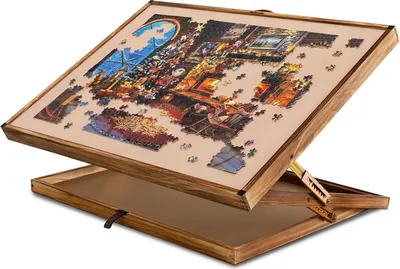 Produktbild von Lavievert 2in1 Puzzlebrett höhenverstellbar Holz 1000 1500 Teile Puzzles