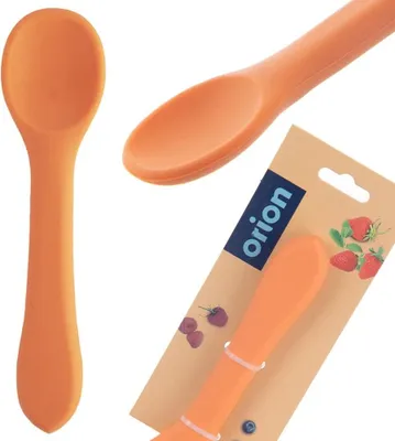 Produktbild von Silikon-Babylöffel für Kinder 14 cm orange ORION 154207
