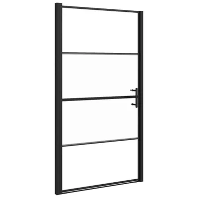 Produktbild von vidaXL Duschtür 100x178 cm Halbmatt Hartglas Schwarz