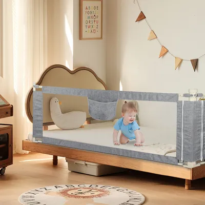 Image de barrière de lit 200cm Protection antichute pour lit pour bébés enfants