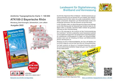 Image de ATK100-2 Bayerische Rhön (Carte topographique officielle 1:100000)