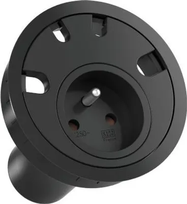 Obrázok produktu pre Bachmann LOOP IN, 2 m, Vnútorný, Plast, Čierna, 1 AC zásuvky/AC zásuviek, 89 mm