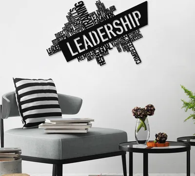Produktbild von Wallity, Leadership, Dekoratives Wandaccessoire aus Metall, Schwarz, 100 % METALL, 80 x 51 cm
