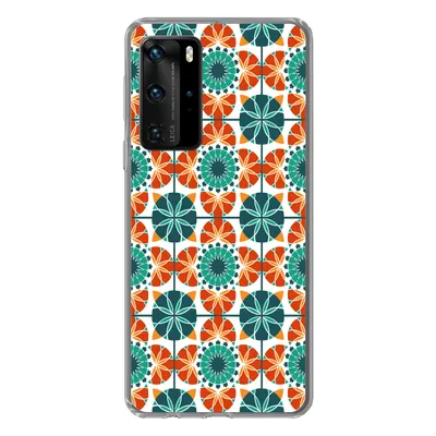 Produktbild von MuchoWow® Handyhülle Schutzhülle Hülle für Huawei P40 Pro Ein symmetrisches Muster aus dem marokkanischen Mosaik Silikon Softcase Handy Hülle - Schutz