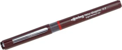 A single rotring Tikky Graphic pen is shown against a white background.