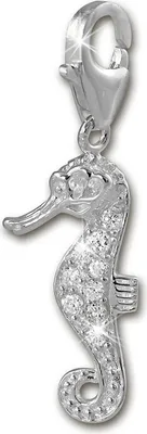 Produktbild von SilberDream Charm Armband Anhänger Seepferd Zirkonia 925 Echt Silber FC232W