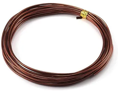 Basteldraht 20 m, 0,8 mm, Aluminium, bronzefarben