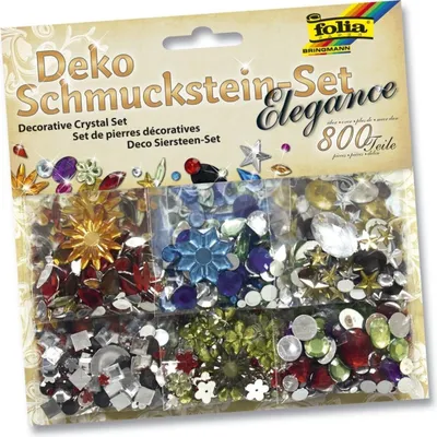 Imagen del producto de Folia 12519, Set de adornos "Elegance" – aproximadamente 800 piezas, clasificados por tamaño y color