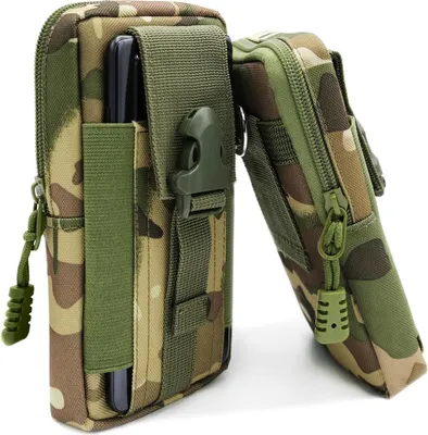 Produktbild von Conie Gürteltasche aus Nylon Universal Handy Freizeit Tasche Outdoor Reise Hülle Aufbewahrung Geldbörse in Grün