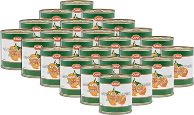 Produktbild von MANDARINORANGEN 24x175g aus der Türkei, ohne Aroma- Farb-& Konservierungsmittel von CANA Obstkonserven-Obstdosen, geschälte entkernte Mandarin-Orangen