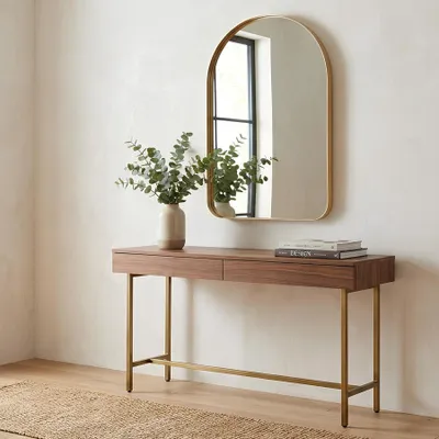 Produktbild von riess-ambiente Wandspiegel ARCA 90cm gold Aluminium Bogenform Flurspiegel