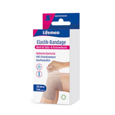 Produktbild von Lifemed Elastik-Bandage hautfarben 100 mm x 3,0 m