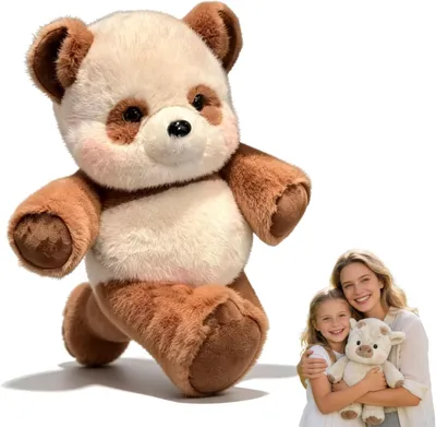 Productafbeelding van Loopende Panda Knuffel, 45 cm – Pluche knuffel met beweegbare poten – Zachte, bruine panda knuffel