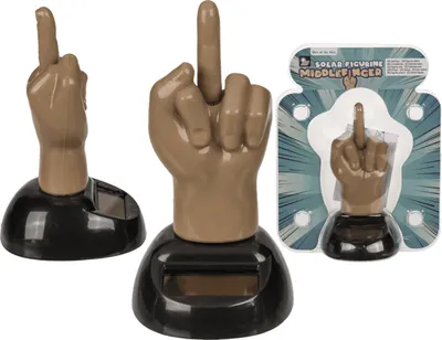 Produktbild von OOTB Bewegliche Figur Mittelfinger mit Solarzelle