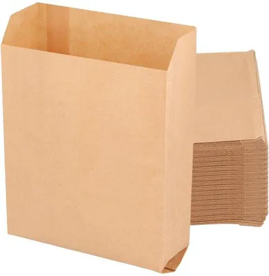 Productafbeelding van Kraftpapier zakken, 300 stuks - 15 x 5 x 22 cm - Duurzaam - Boodschappentassen/snoepzakjes - Geschikt voor snacks - Cadeautassen