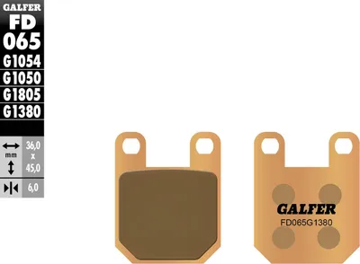 Image de Plaquette de frein Galfer FD065 - G1380