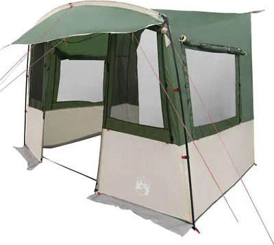 Image de vidaXL Tente d'arrière pour caravane, 352 x 250 x 240 cm, vert
