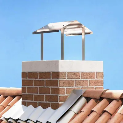 Produktbild von Schlichtes Kaminhaube Silber 40 x 40 x 37.5 cm Edelstahl - Dekokamine DE4118101 1parcel