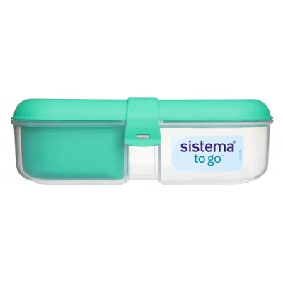 Image de Sistema® TO GO™ Boîte à lunch à trois compartiments avec pot de yaourt 1,1 l, menthe