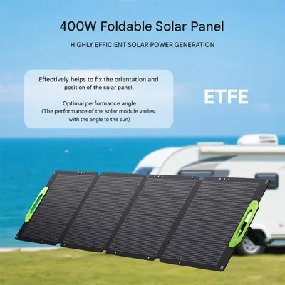 Imagen del producto de Panel solar plegable - 400 W de potencia - Monocristalino - Ideal para barcos y campamentos