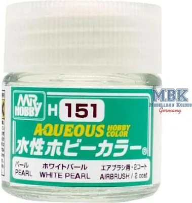 Image de GUNZE GSH151 Peintures aqueuses pour loisirs créatifs (10 ml) Blanc nacré