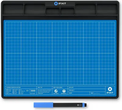 Zdjęcie produktu dla iFixit FixMat, Mata magnetyczna, Uniwersalne, Długopis, Czarny, Niebieski, Biały, 300 mm, 250 mm
