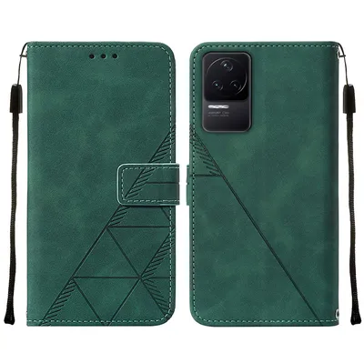 Image de Etui en cuir pour Xiaomi Redmi K50 / K50 Pro étui design avec embossage, porte-cartes et support vert