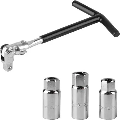 Productafbeelding van Motorfiets gereedschapset - 3/8 inch - 4 stuks - 16/18/21 mm - Afstandsmaat - Bougieset