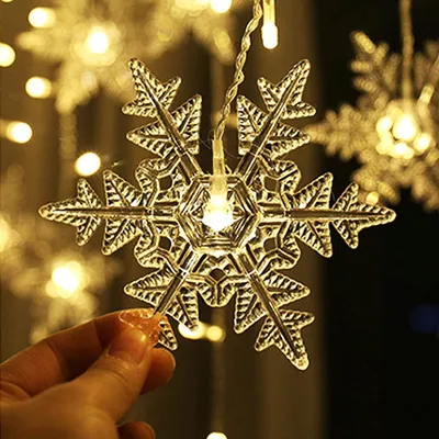 Produktbild von LED-Lichterkette LED-Lichterkette,Lichtervorhang für Fenster Weihnachte mit 96 LED,4m
