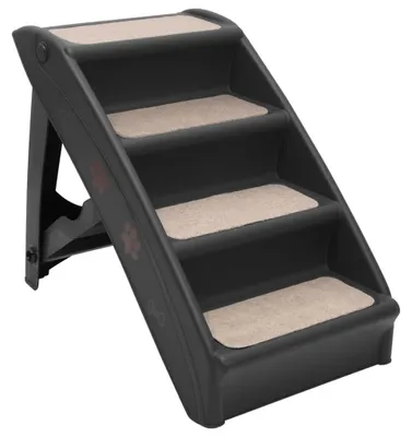 Image de vidaXL Escalier pour chien pliable noir 62x40x49,5 cm